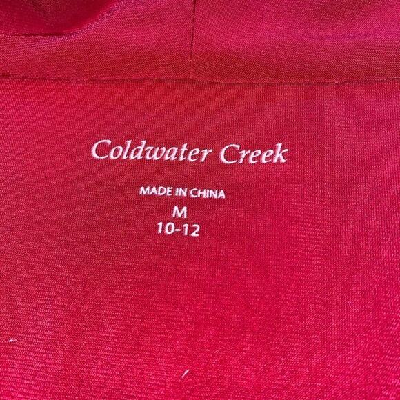 Coldwater Creek Red Cowl Neck Long Sleeve Blouse | Sz M - Picture 3 of 5